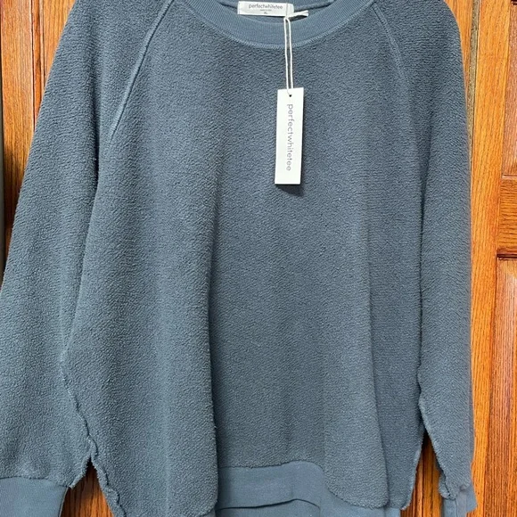 NWT Ziggy - Night - reverse fleece shrunken crew neck sweatshirt - Picture 8 of 10